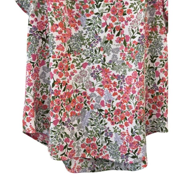41 Hawthorn Womens Floral Blouse L 100% Recycled Polyester Eco-Friendly NWT - Picture 3 of 8